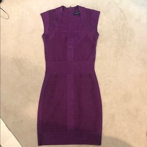French Connection purple sparkly bandage dress